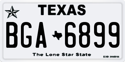 TX license plate BGA6899