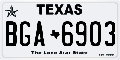 TX license plate BGA6903