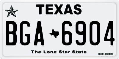 TX license plate BGA6904