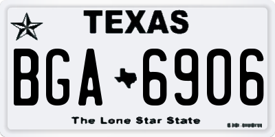TX license plate BGA6906