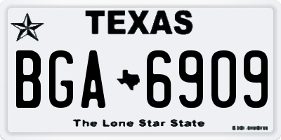 TX license plate BGA6909