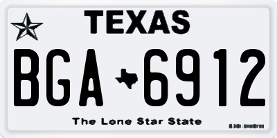 TX license plate BGA6912
