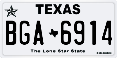 TX license plate BGA6914