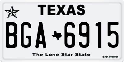 TX license plate BGA6915