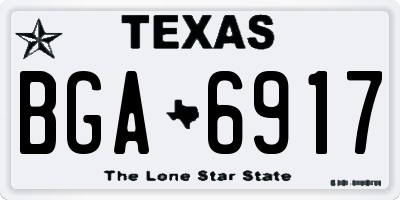 TX license plate BGA6917