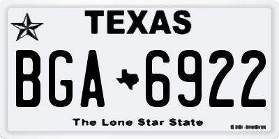 TX license plate BGA6922