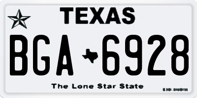 TX license plate BGA6928
