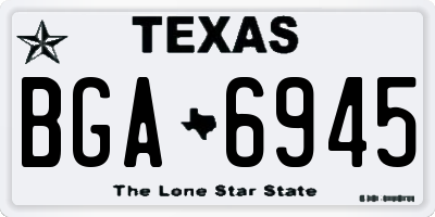 TX license plate BGA6945