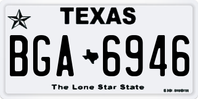 TX license plate BGA6946