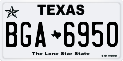 TX license plate BGA6950