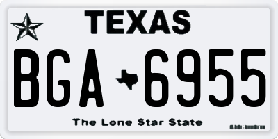 TX license plate BGA6955