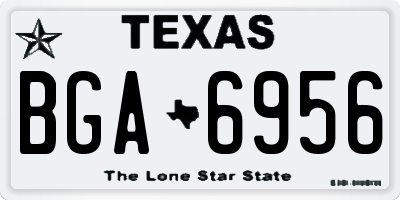 TX license plate BGA6956