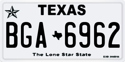 TX license plate BGA6962