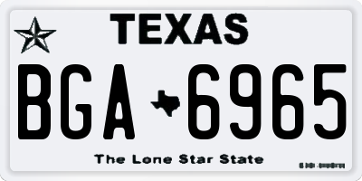 TX license plate BGA6965