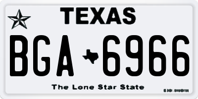 TX license plate BGA6966