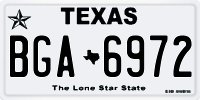 TX license plate BGA6972