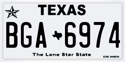 TX license plate BGA6974