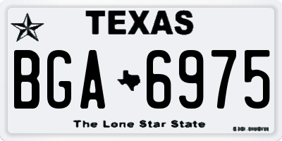 TX license plate BGA6975