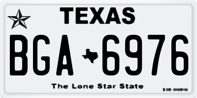 TX license plate BGA6976