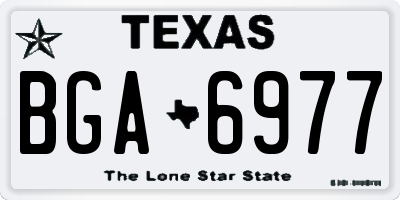 TX license plate BGA6977
