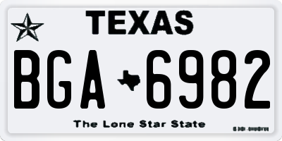 TX license plate BGA6982
