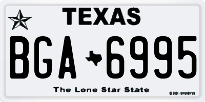 TX license plate BGA6995