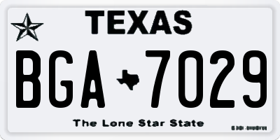 TX license plate BGA7029