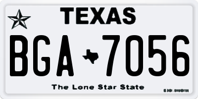 TX license plate BGA7056