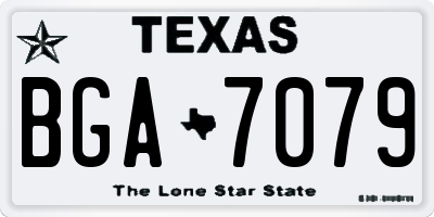 TX license plate BGA7079