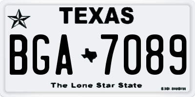 TX license plate BGA7089