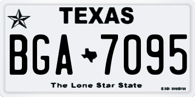 TX license plate BGA7095
