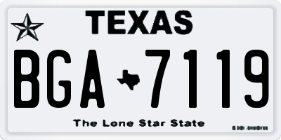 TX license plate BGA7119