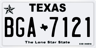TX license plate BGA7121