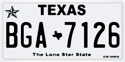 TX license plate BGA7126