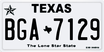 TX license plate BGA7129