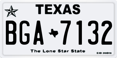 TX license plate BGA7132