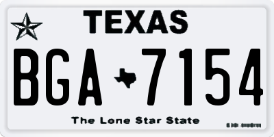 TX license plate BGA7154