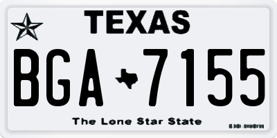 TX license plate BGA7155