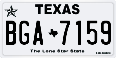 TX license plate BGA7159