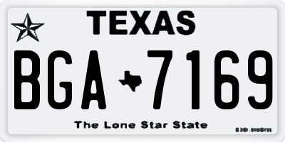 TX license plate BGA7169