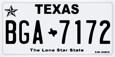 TX license plate BGA7172