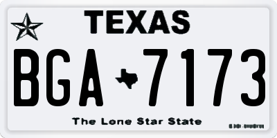 TX license plate BGA7173