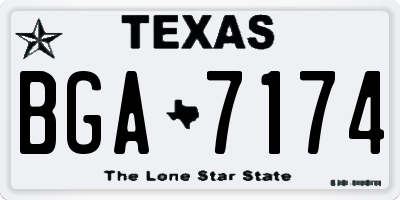 TX license plate BGA7174