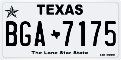 TX license plate BGA7175