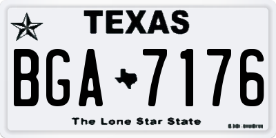 TX license plate BGA7176