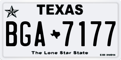 TX license plate BGA7177