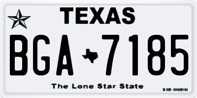 TX license plate BGA7185