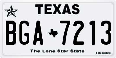 TX license plate BGA7213