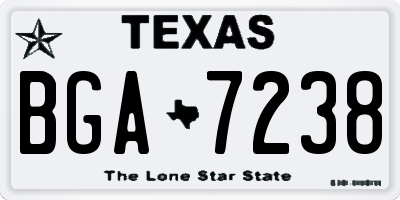 TX license plate BGA7238