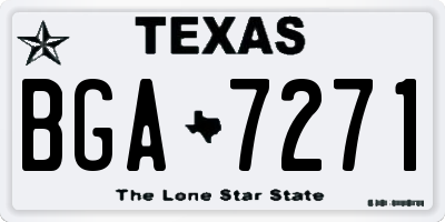 TX license plate BGA7271